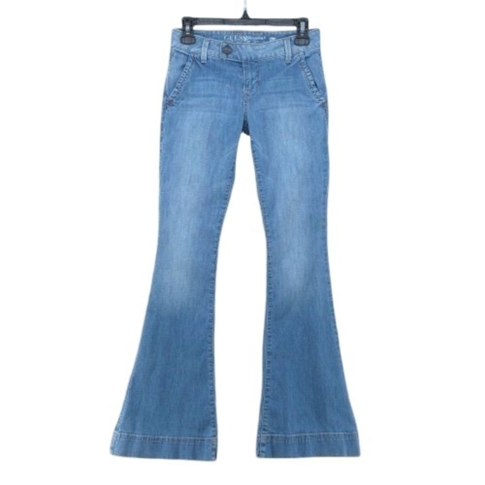 Guess Flare Low Rise Flap Pocket Y2K Jeans Womens 24